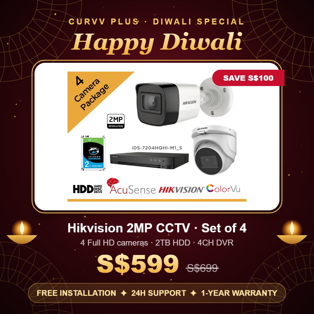 Hikvision 2MP CCTV Camera Package - Set of 4